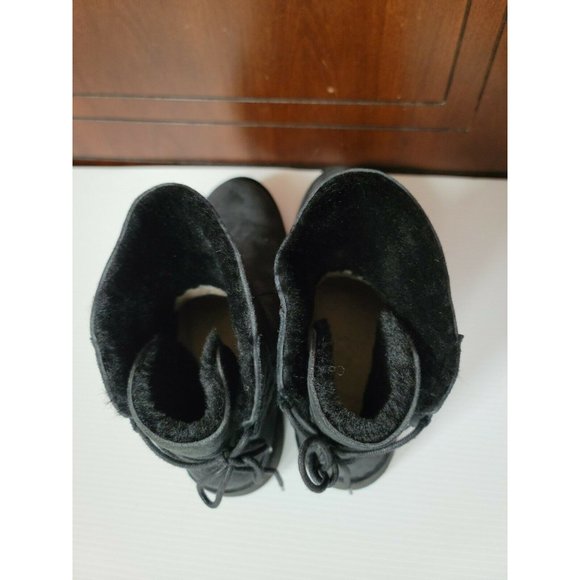 Ugg Naiyah Lace Back Genuine Shearling Boot Black Suede Size 8  #1020144 - Picture 8 of 10